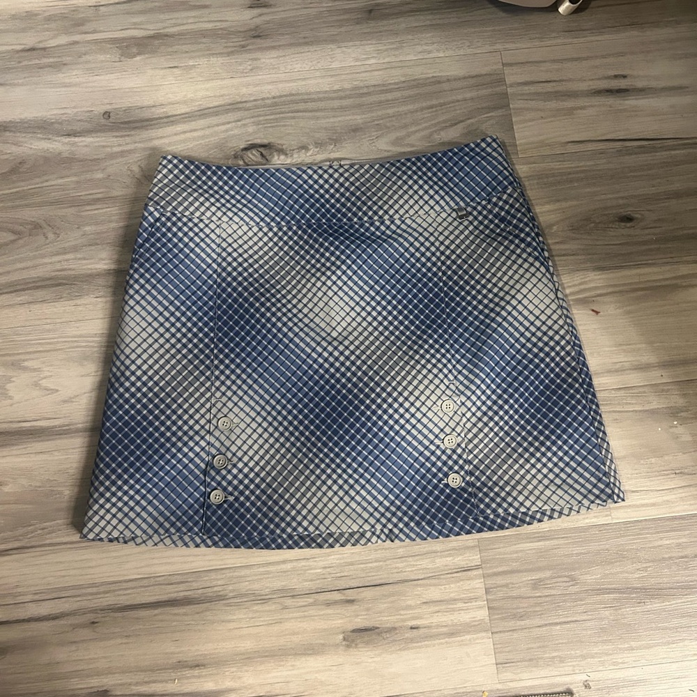 Nike Golf Blue and White Patterned Mini Skirt w/ shorts underneath